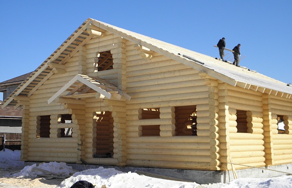 Построенный домДеревянный дом в деревне Бутурлино, Серпуховский район