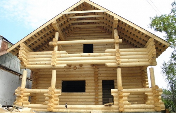 Построенный домДом из бревна деревня Скрылья